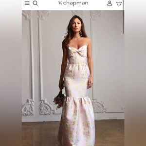 V. Champman The Beth Dress in Light Lilac Baroque Floral size 8